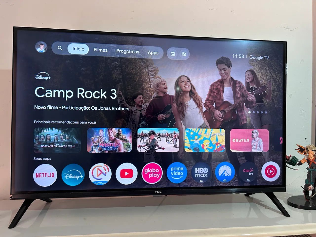Smart TV TCL, sistema Android, 32 polegadas