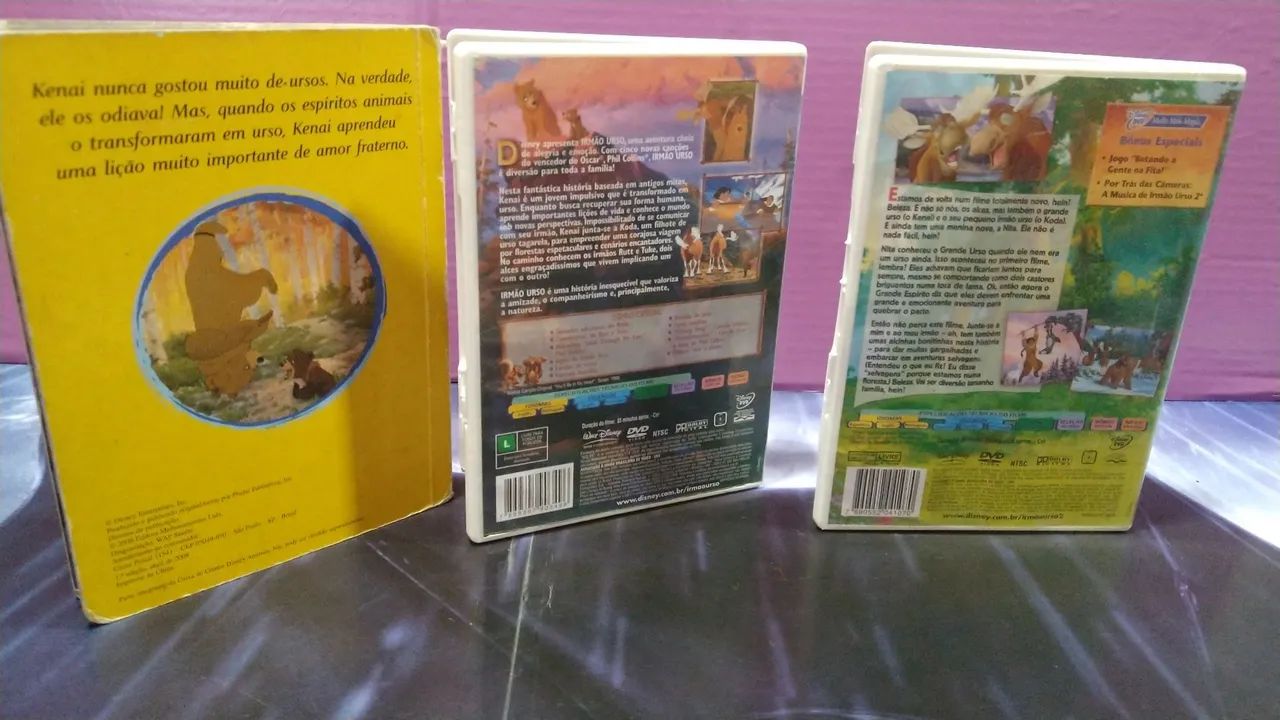 Dvds Irmão Urso 1 e 2 + livro de brinde  - Foto 2
