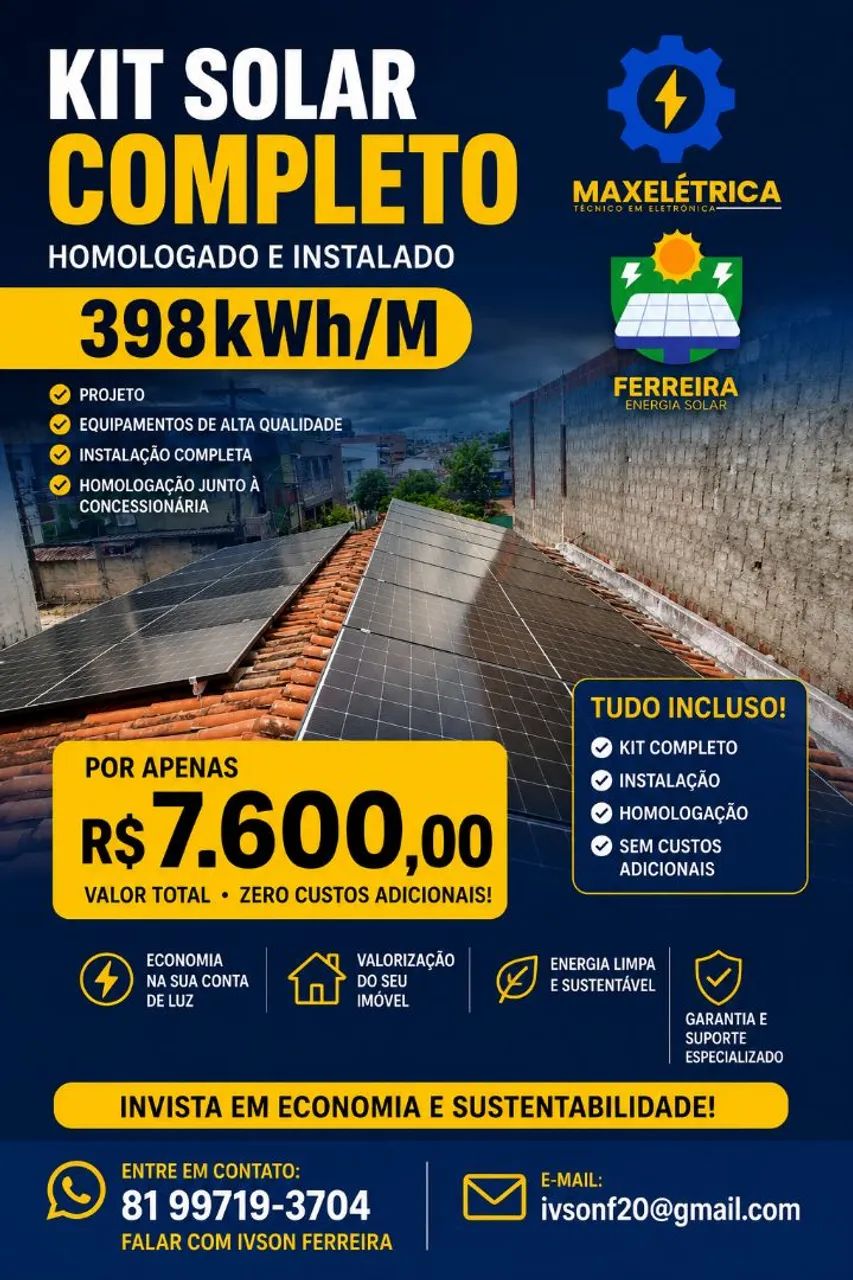 Painéis solar 
