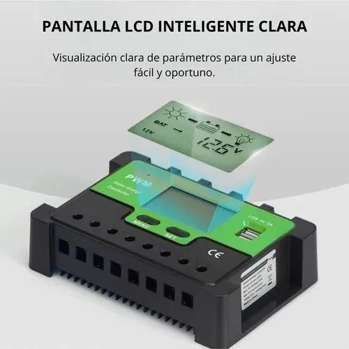 controlador carga solar 20A pwm 12v/24v - Foto 3