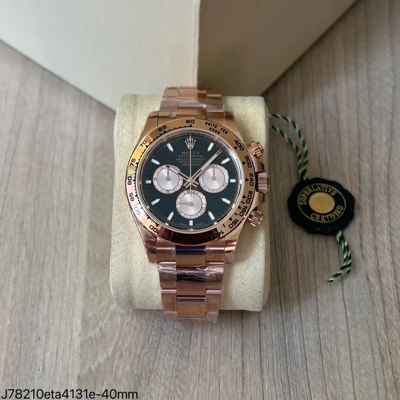 Relógio Rolex Daytona Ouro Rose Clean - ETA S/c - Foto 3