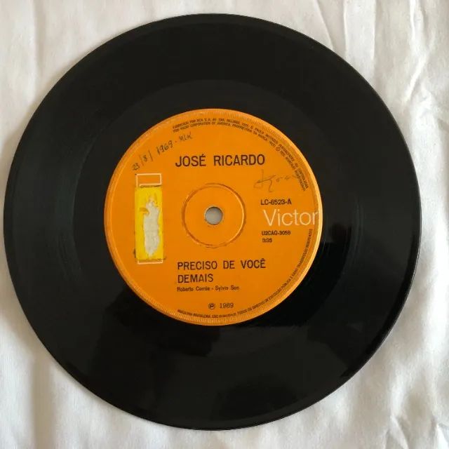 José Ricardo: Preciso De Você Demais (1969) Vinil Compacto - Foto 3