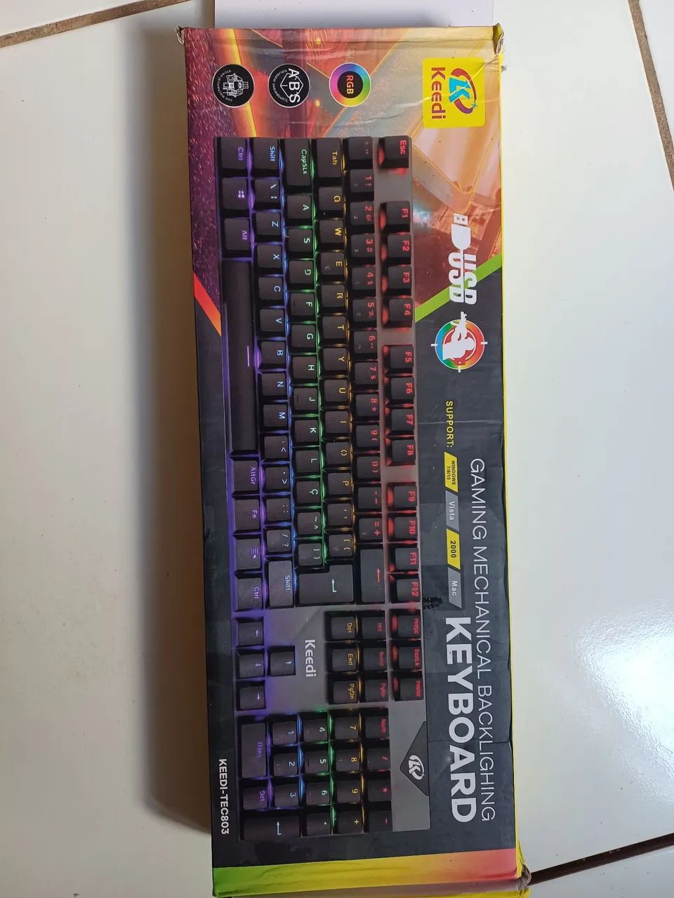 Teclado mecânico KEEdi TCC803 RGB - Foto 3