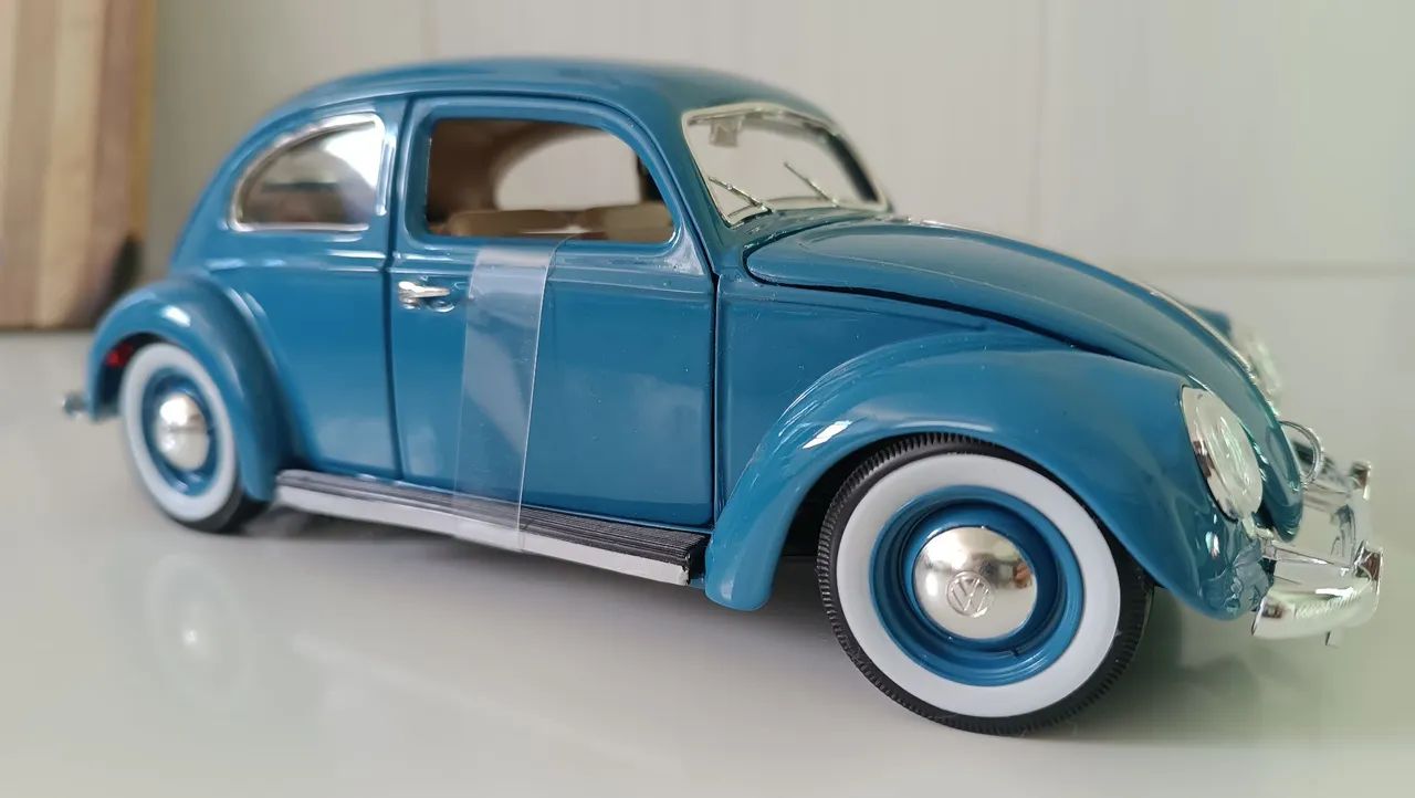 Fusca Azul  Burago 1:18 miniatura - Foto 5
