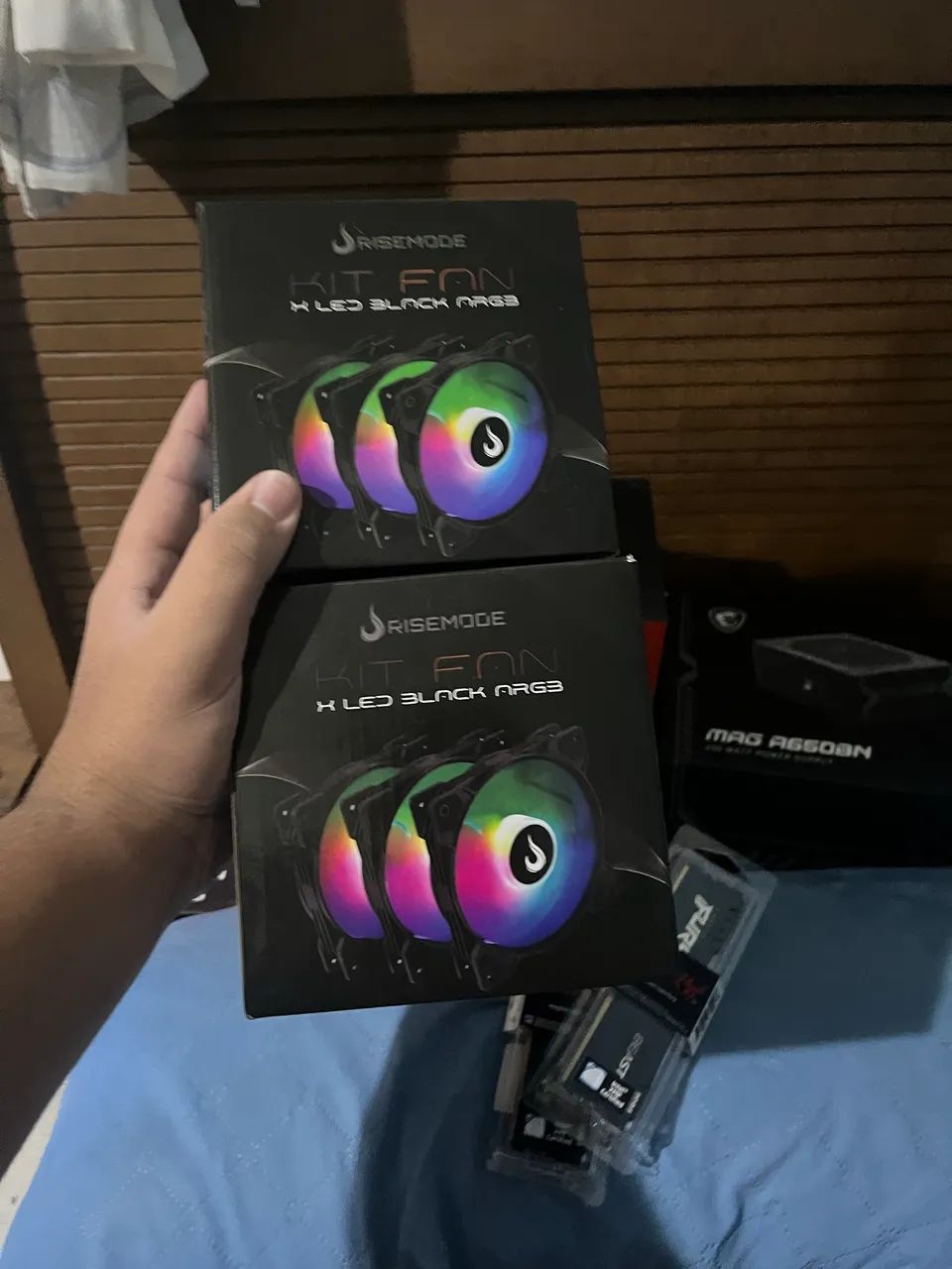 Kit 6 Fans (3x2 caixas) Rise Mode X ARGB 120mm  - Foto 3