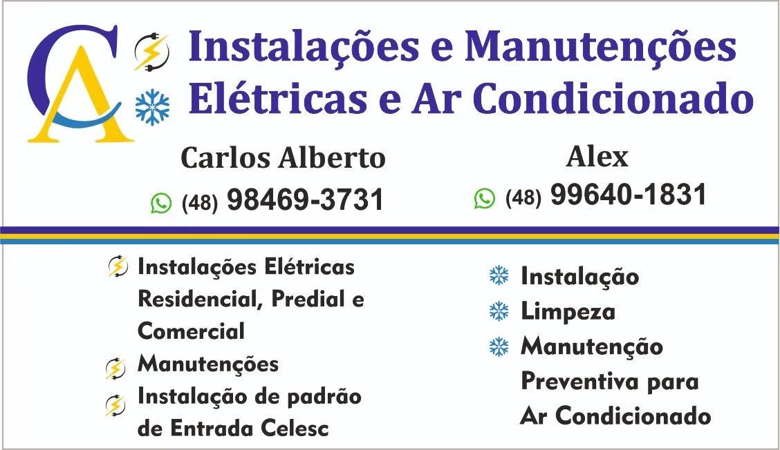 CA Manutenções e Instalaçãoes Elétricas e Ar condicionado 