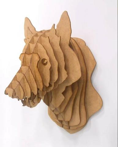 Cabeça animal - Quebra Cabeça 3d Em Mdf - Foto 5
