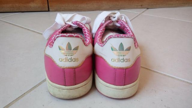 Tênis Adidas Feminino rosa e branco 39/40 - Foto 2