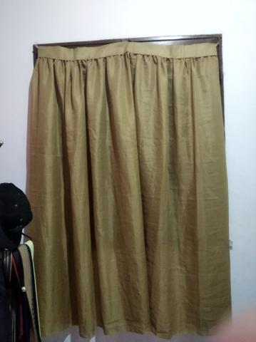 Cortina dourada para janelas sala decoração etc.