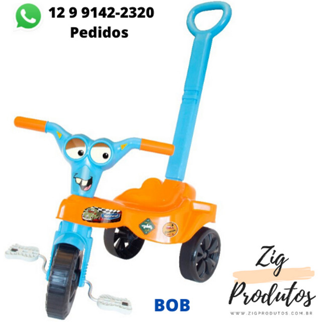 Triciclo Infantil Velocipe Bob Com Empurrador - Promoção Produtos Novos