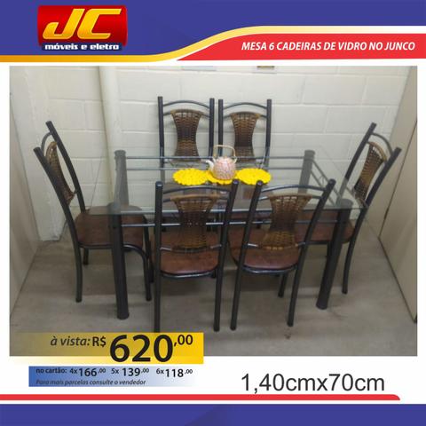 Mesas de 6 cadeiras na promoção a partir de r$499,00 reais