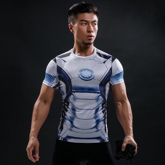 Camisa de Compressão Máquina de Combate Rashguard Elastano Manga Curta - Foto 5