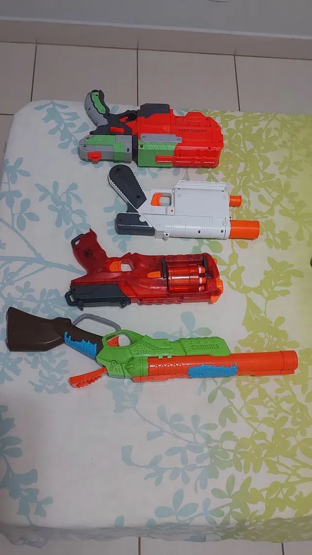 nerf, arma de brinquedo focado no público infantil (não machuca