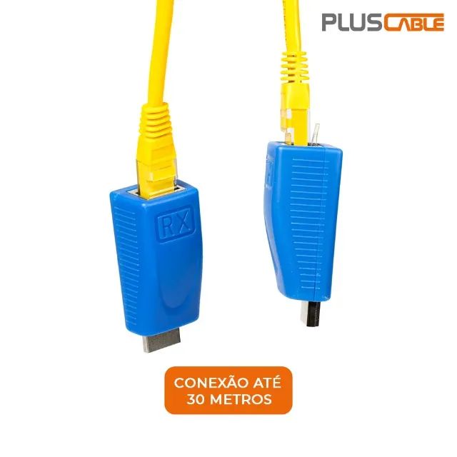 Extensor HDMI/RJ45 TX X RX PlusCable ADP-HDMIRJ45BL - WZetta