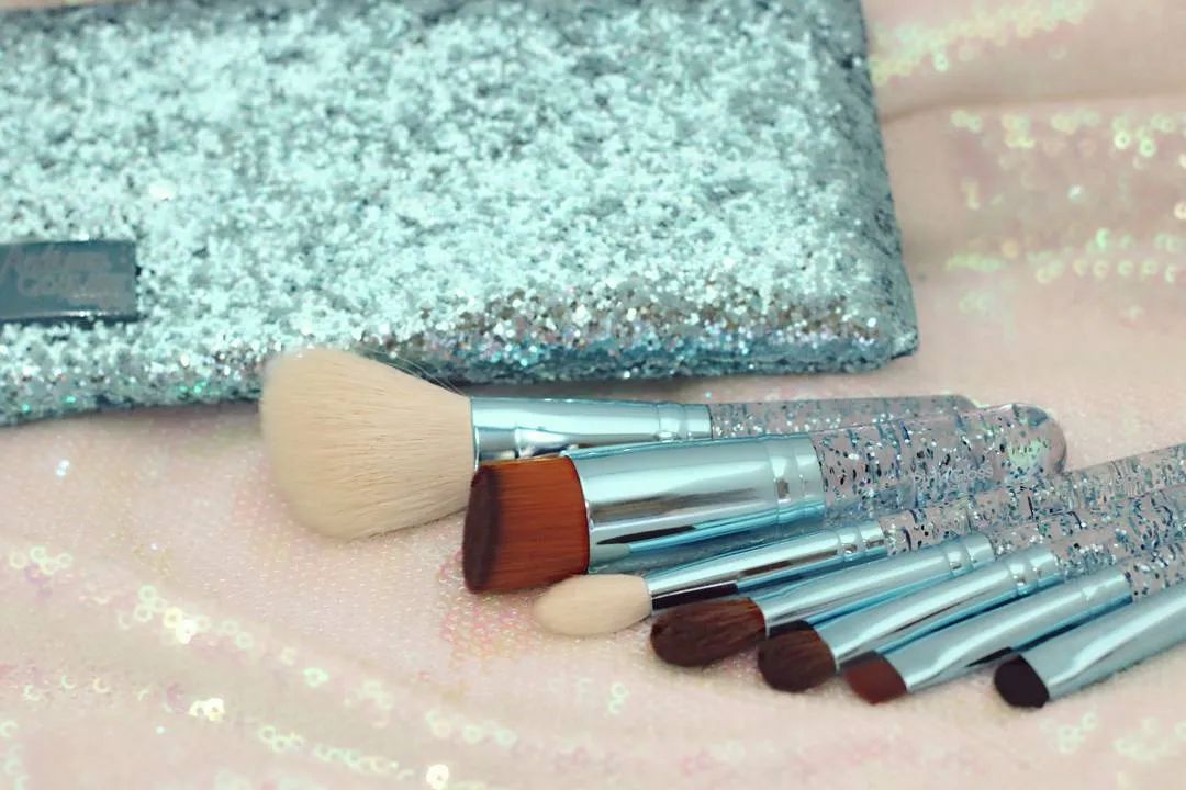Kit de Pincel para Maquiagem com Glitter Azul - Foto 5