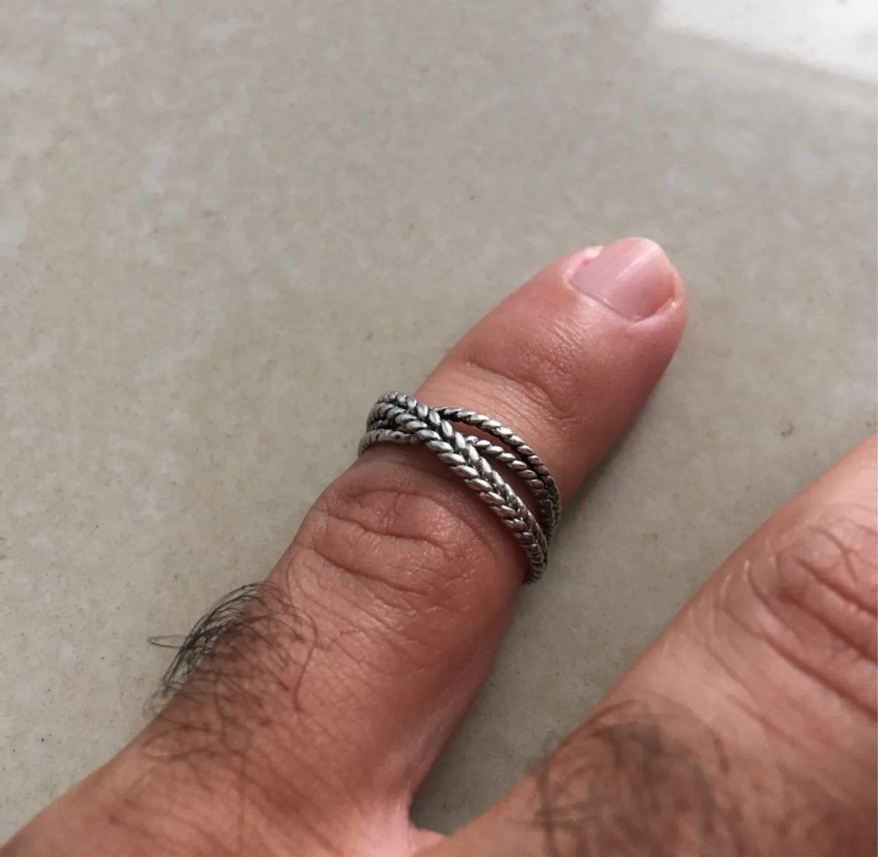 Anel entrelaçado  aço inoxidável - Foto 3