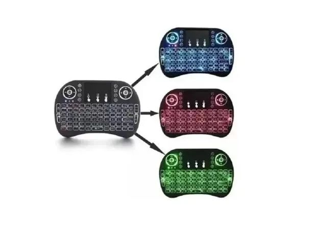 Mini teclado sem fio com led wireless 10m alcance le7716 - LELONG - Foto 2