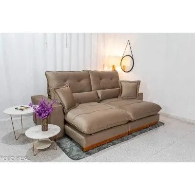 Sofá Retrátil e Reclinável Avelã Molas Ensacadas  - Conforto e Qualidade rf654 - Foto 5