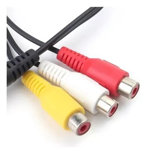 Cabo P2 Av 3 Rca Fêmeas Tv Receptor Áudio Vídeo - Foto 5