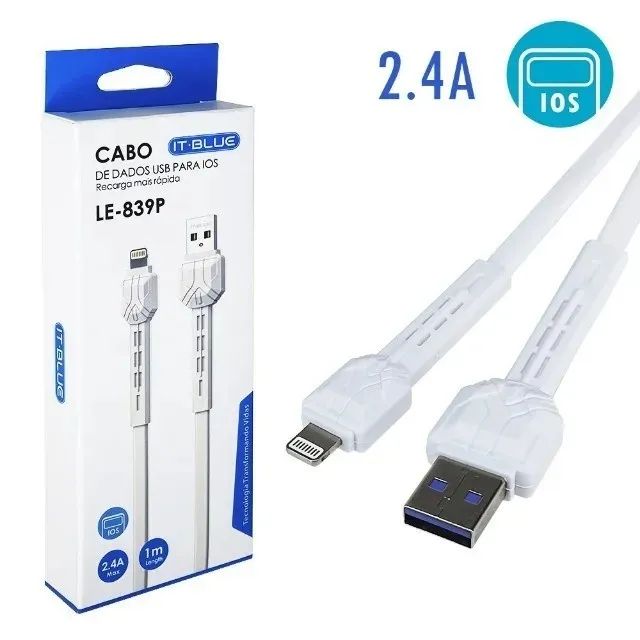 Cabo de celular Iphone Turbo 1m Varejo e Atacado(Honestidade e Qualidade Distribuidora JK - Foto 3