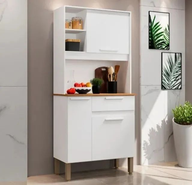Armário Cozinha Compacto Kit 3 Portas 1 Gaveta. São Produtos Novos Direto da Fábrica. - Foto 3