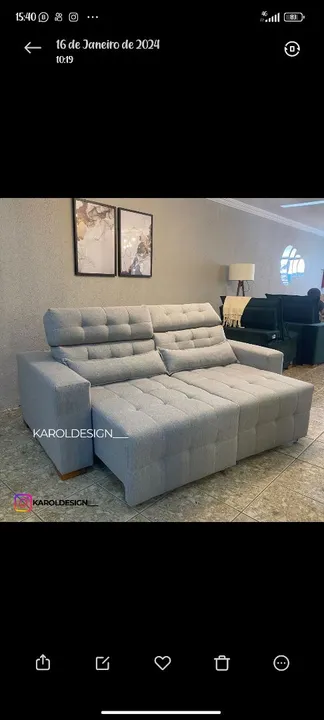 Sofá Retrátil de 3 Lugares PROMOÇÃO