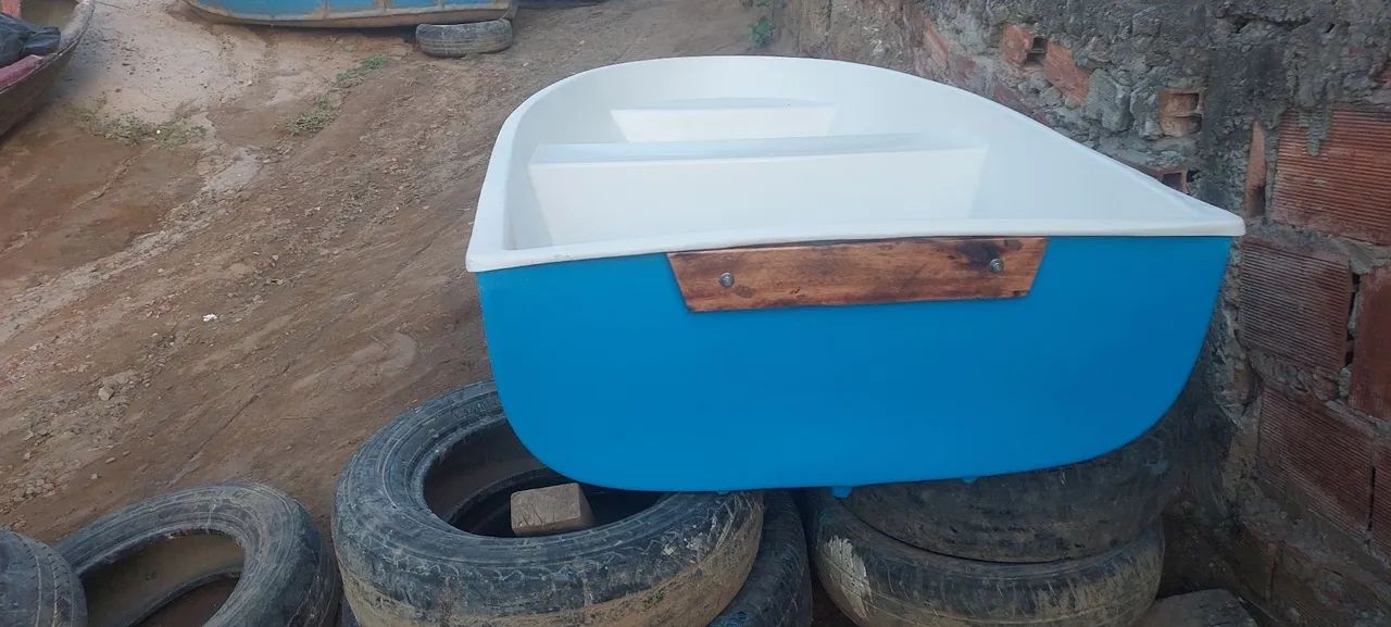 Barco Casco Duplo de 2,25m para 2 Pessoas - Fibra de Vidro com Garantia de 5 Anos - Foto 2