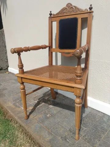 Poltrona Cadeira Antiga Palhinha Ano 1910
