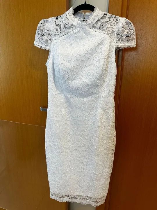 Vestido Mídi Branco em renda - Foto 4