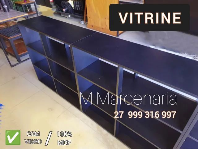 BALCÃO GRANDE EM L COM VITRINE LINDO E BARATO ( NOVO ) - Foto 3