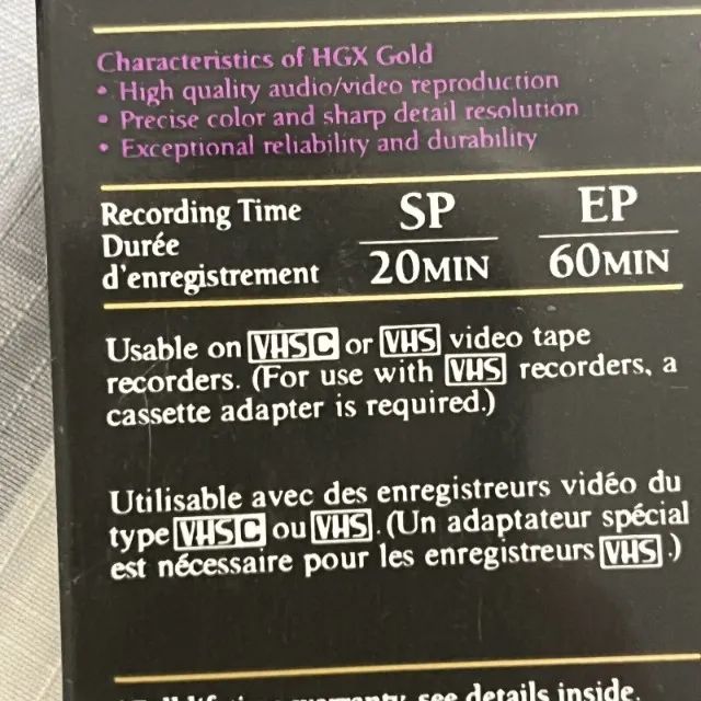 Videocassete Maxwell HGX-Gold TC-20 VHS(C) lacrado - Novo Lacrado - Foto 3