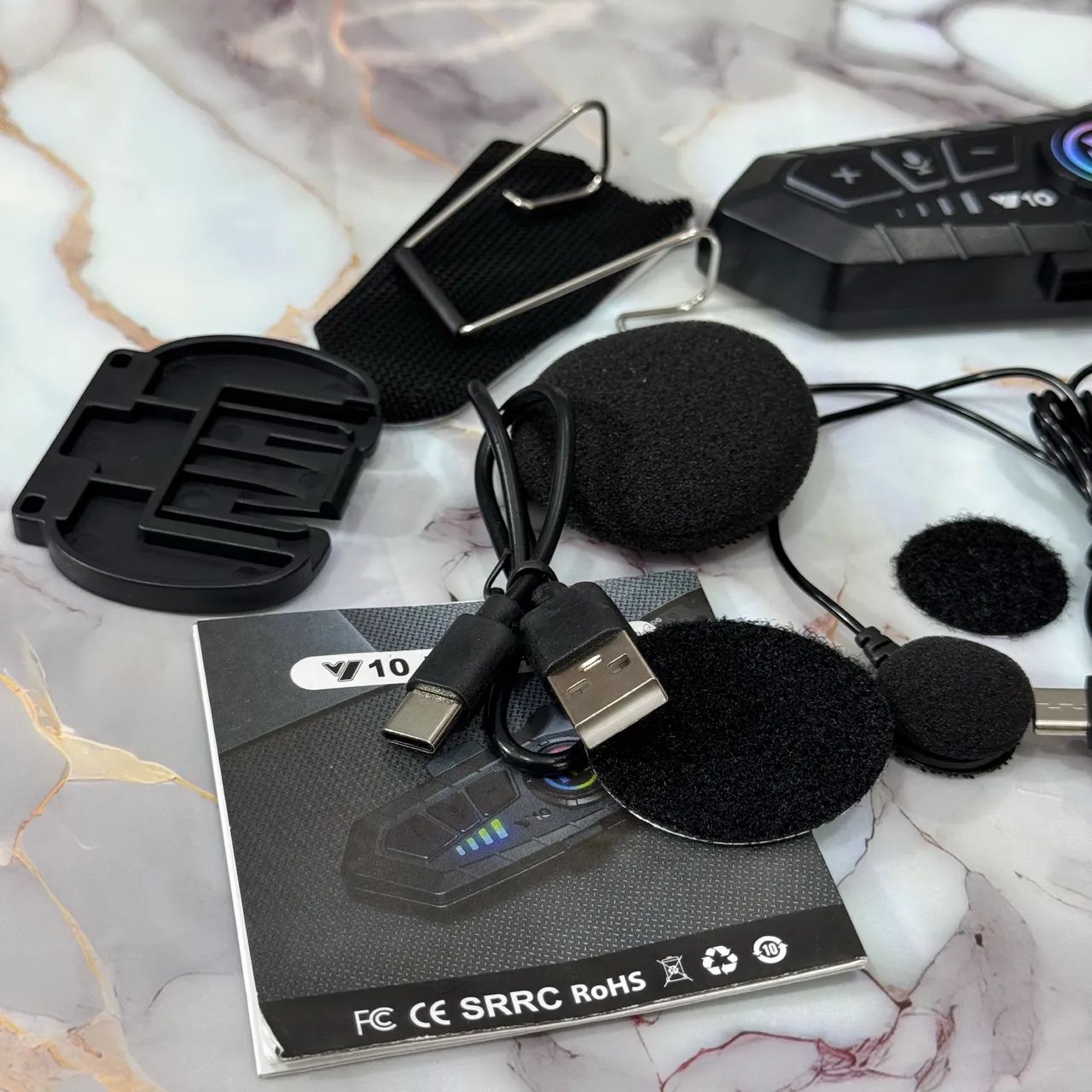 Fone de ouvido com microfone para capacete  - Foto 3