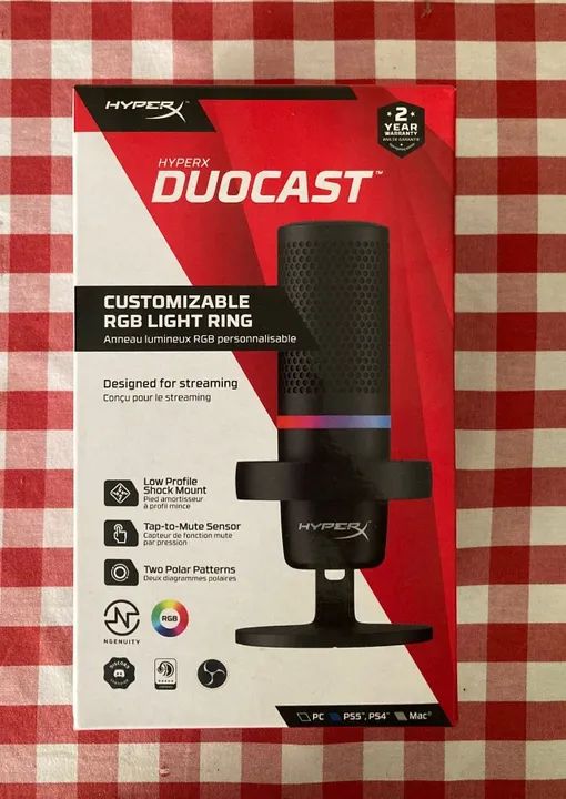 Microfone HyperX Duocast Black - 4P5E2AA