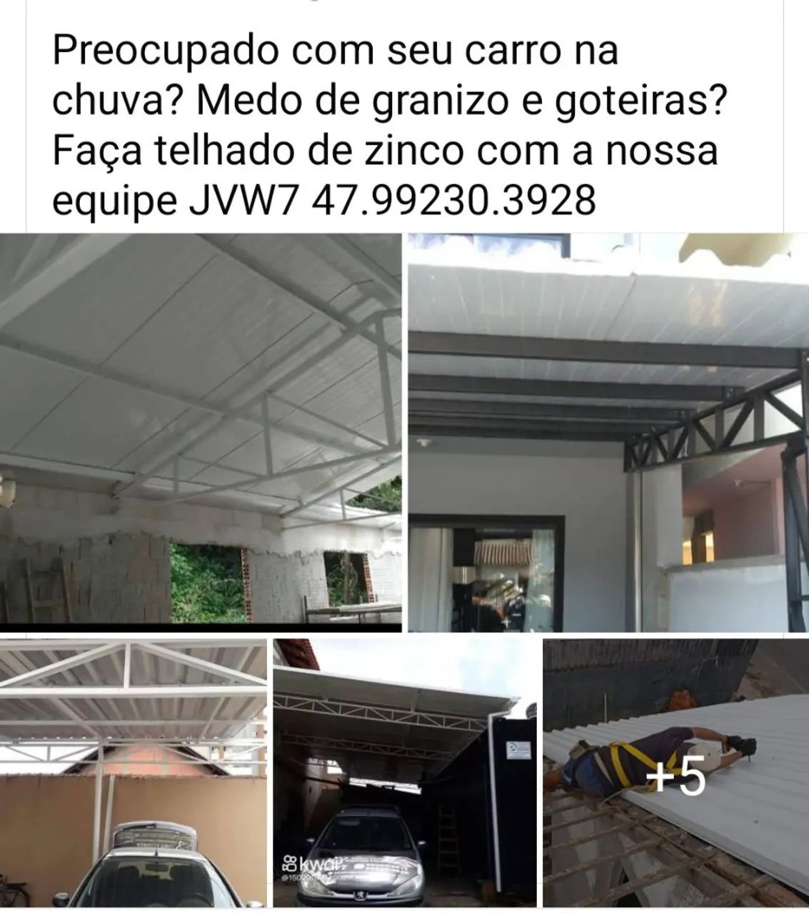 Garagem em estrutura metálica 