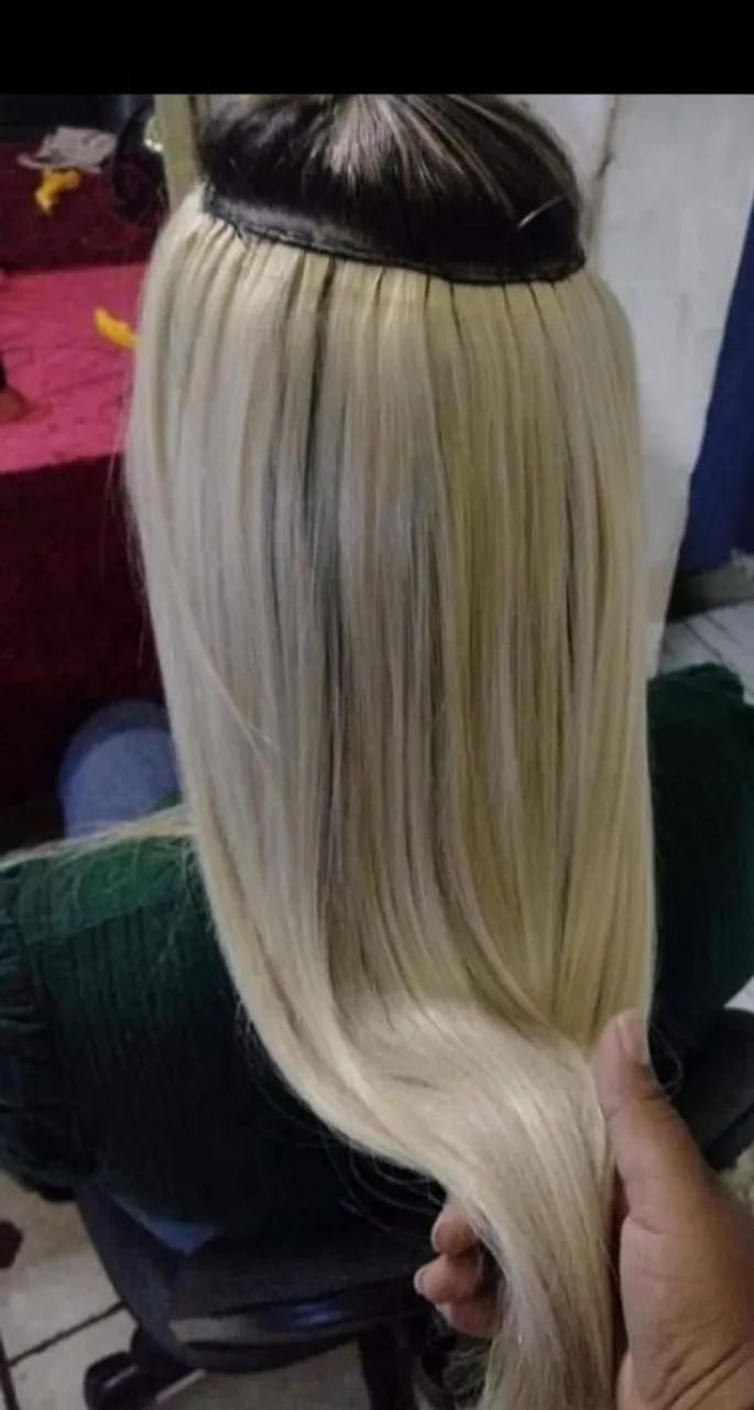 Trabalho com aplicacao de mega hair a domicilio