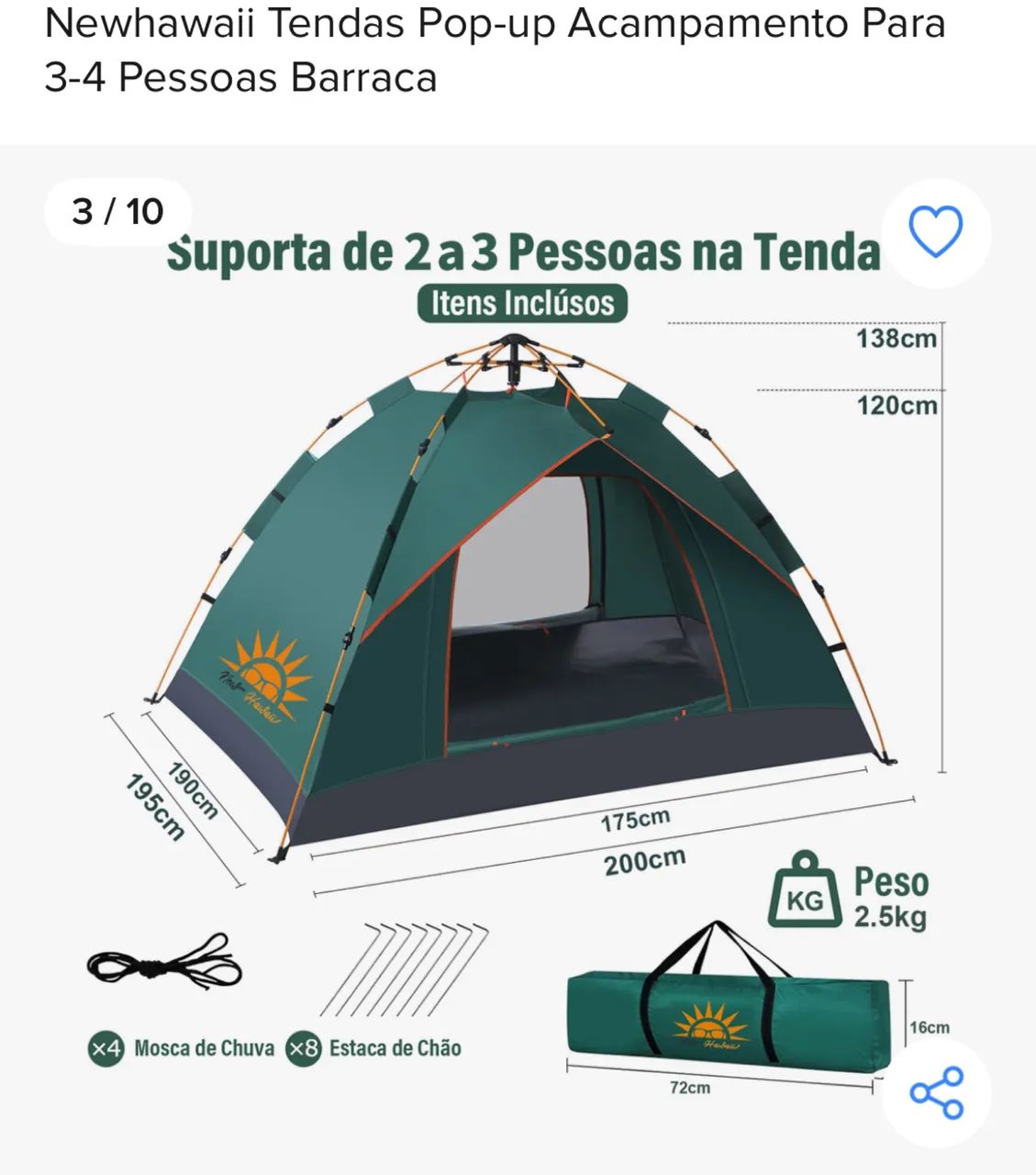 Barraca nova na caixa nunca usou  - Foto 6