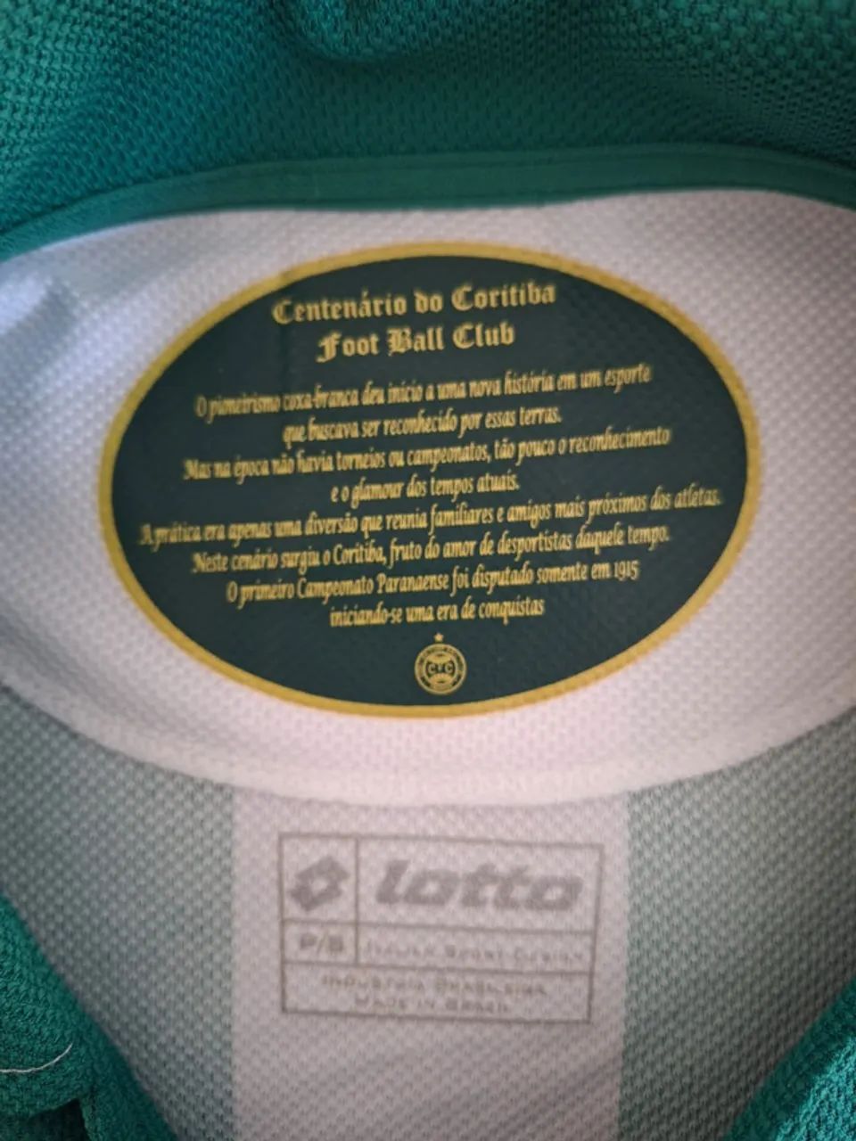 Camisa Coritiba Foot Ball Club Oficial Comemorativa 100 anos - Foto 2