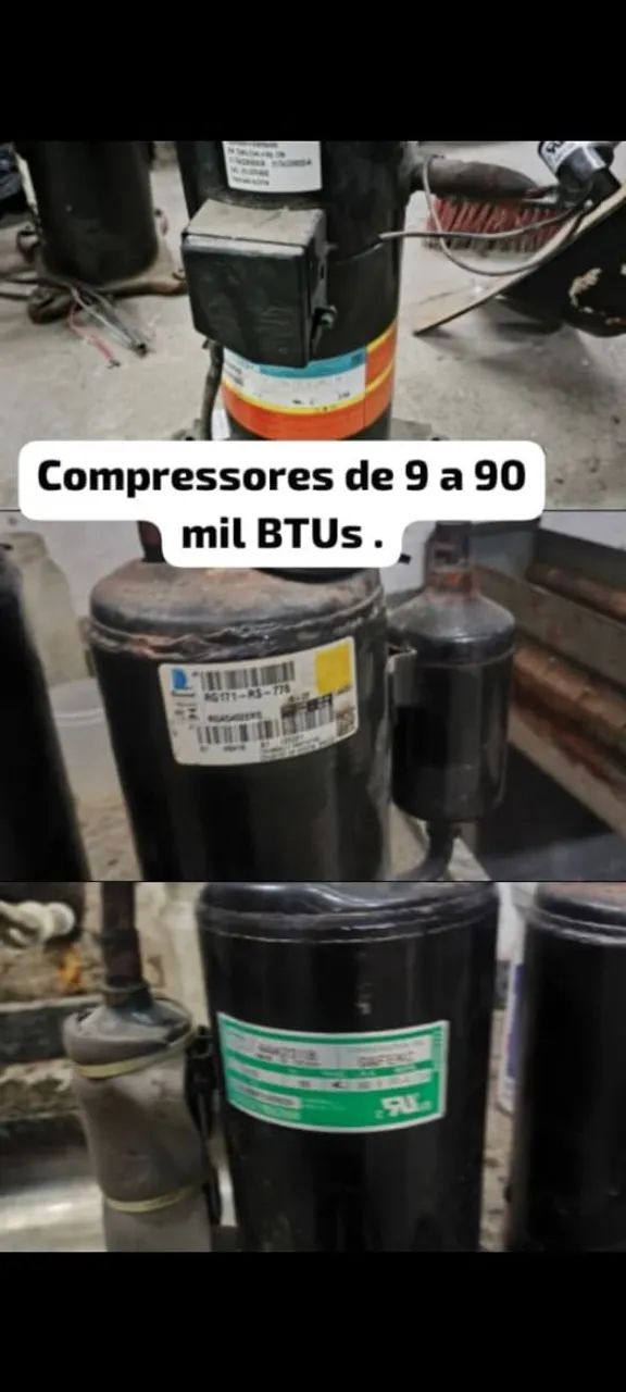 Compreensores Para Ar Condicionados de todos tipos e potências de BTUs !!!!
