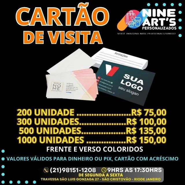 CARTÃO DE VISITAS!