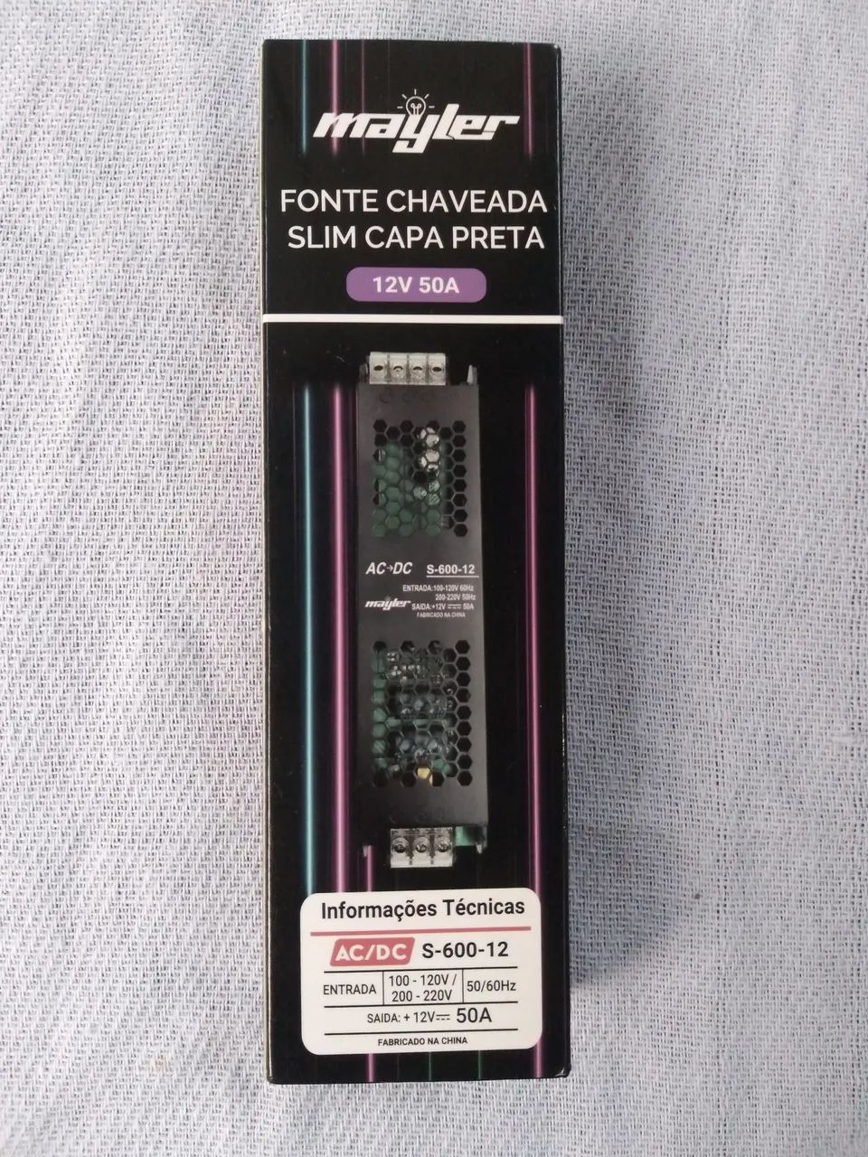 FONTE CHAVEADA 12V/50A64520766534531121