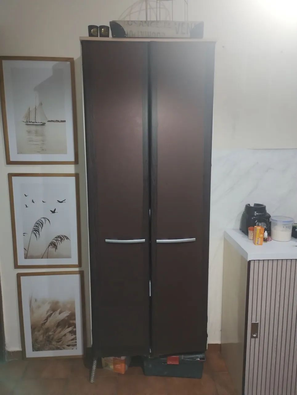 Balcão de cozinha mármore + paneleiro + 2 telhas Brasilit  - Foto 4