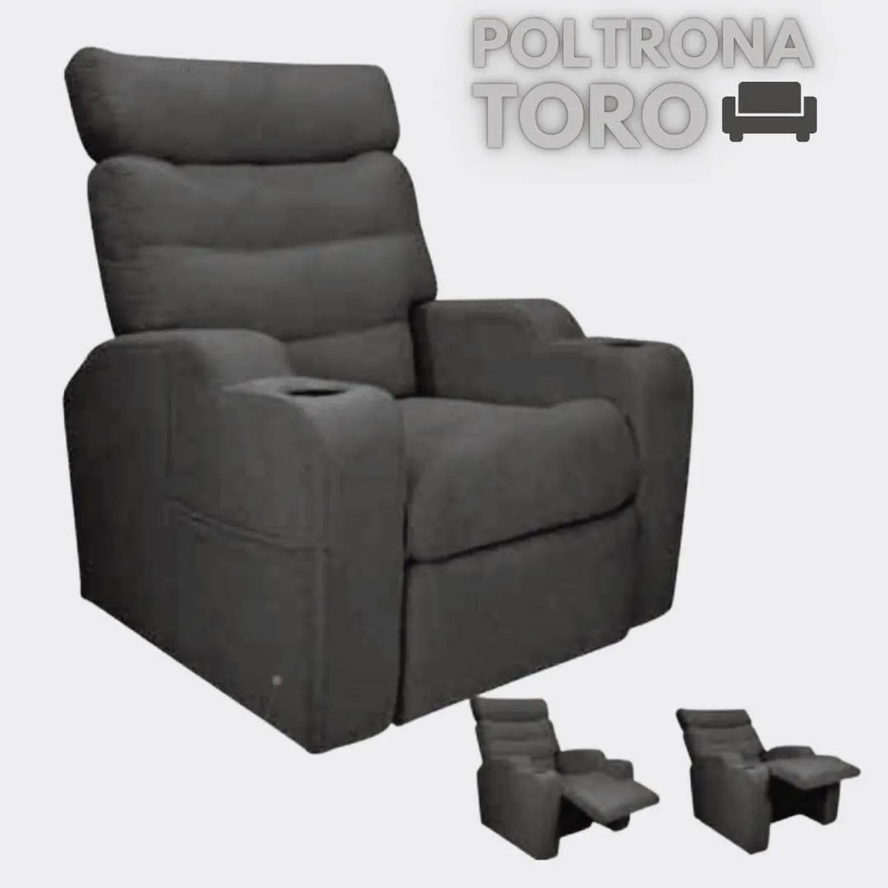 Poltrona reclinavel toro MX 74 2 Estagios Linho sr W98 - Foto 2
