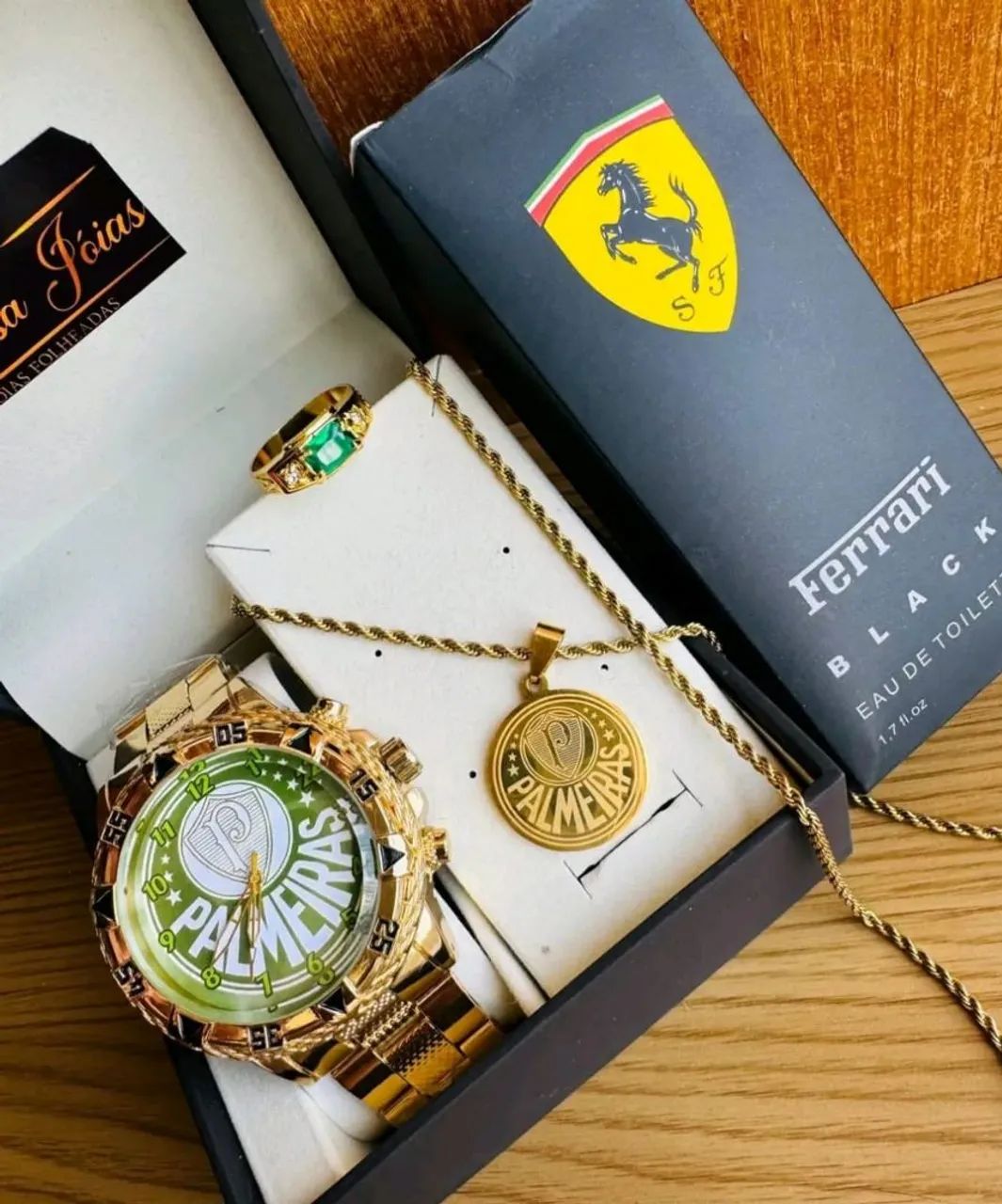 Kit Relógio Time Masculino- Relógio, Colar e Anel - Foto 5