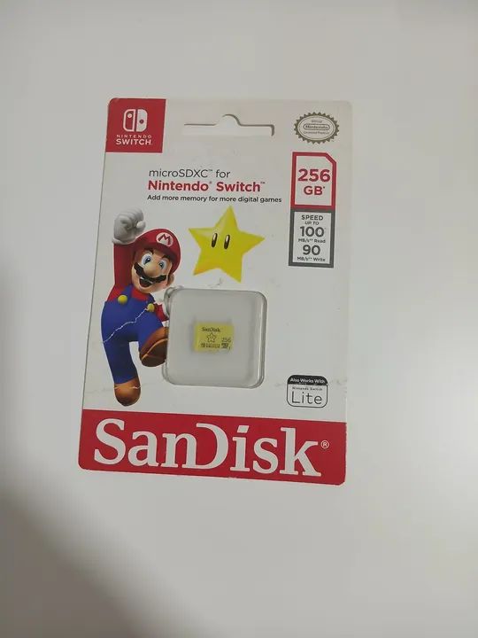 Cartão de Memória SanDisk 256GB microSDXC para Nintendo Switch
