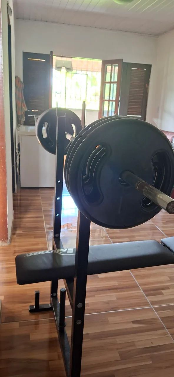 Anilhas (pesos) de academia à venda - Total de 88 kg - Foto 3