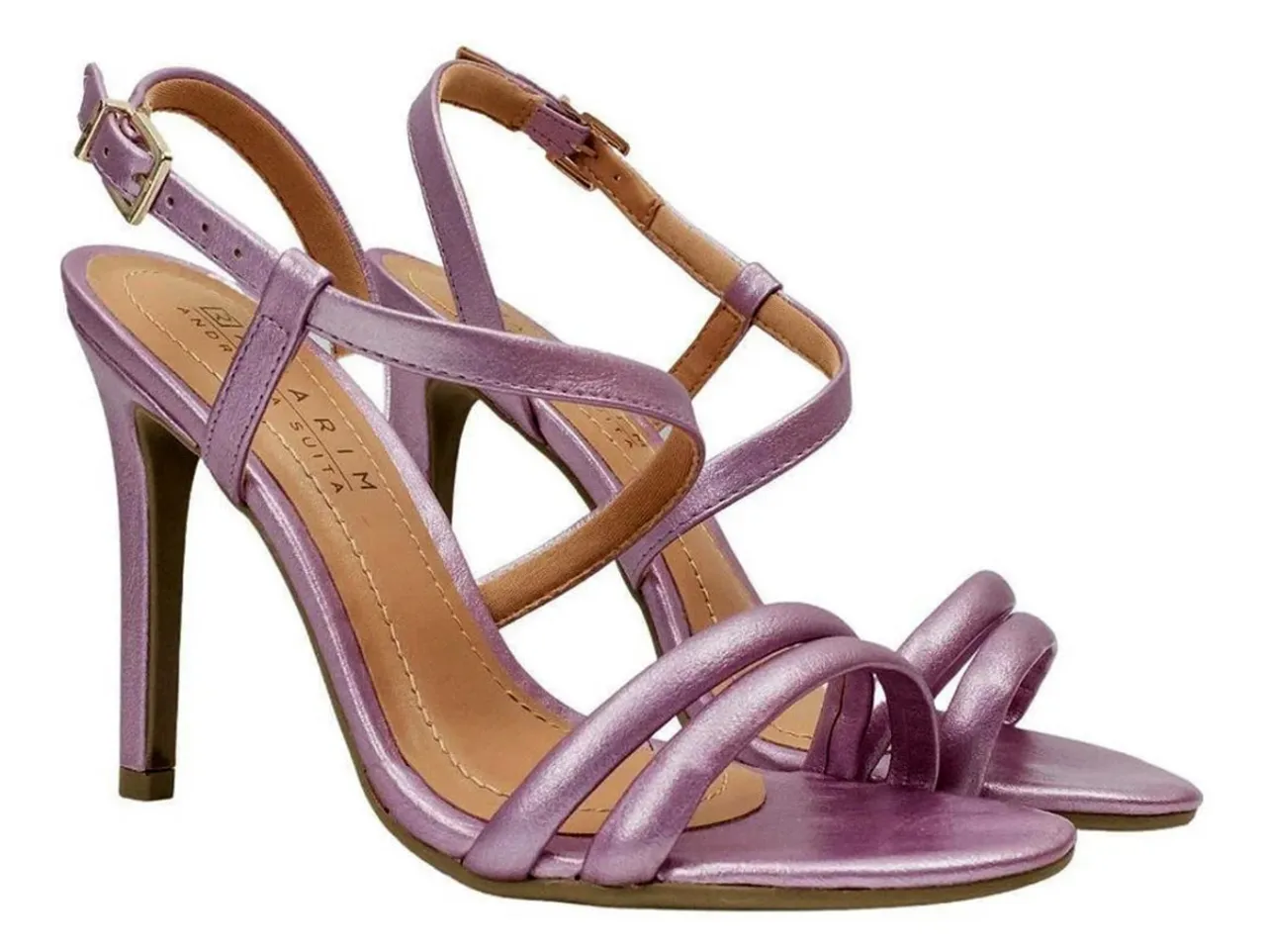 Sandália Ramarim número 37 Roxo Metálica