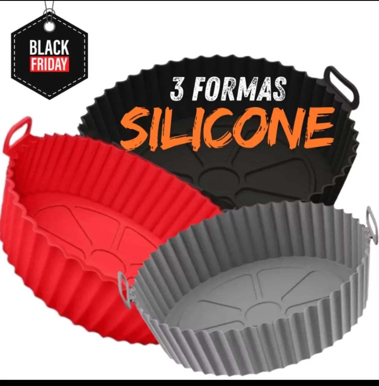 Formas de Silicone para Airfryer - Kit com 3