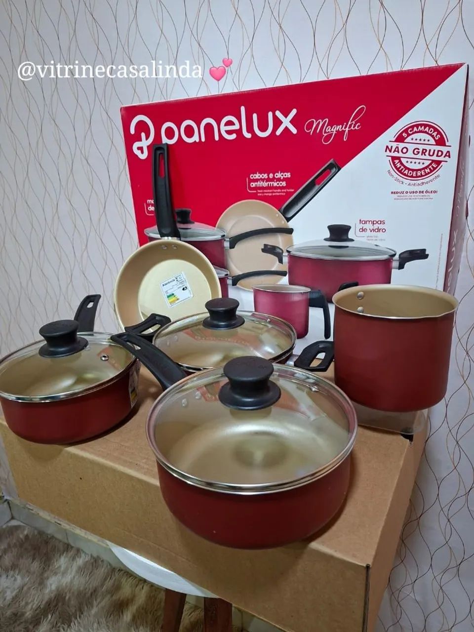 Jogo de panelas antiaderente panelux 5 peças  - Foto 4