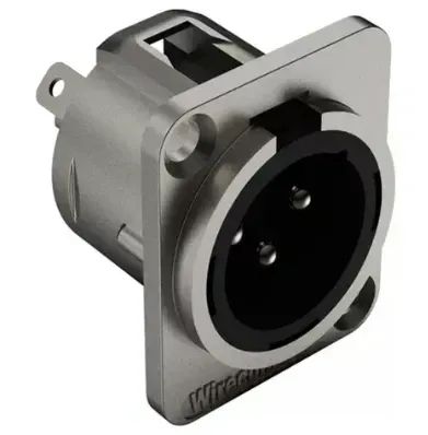 Conector quadrado Plug Wireconex Xlr Macho 3 Polos - Foto 2