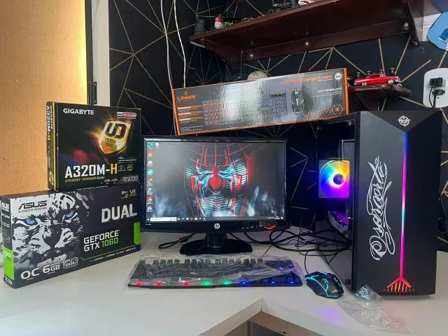 PC Gamer Completo Ryzen 5 + GTX 1060 6Gb - Computadores e Desktops